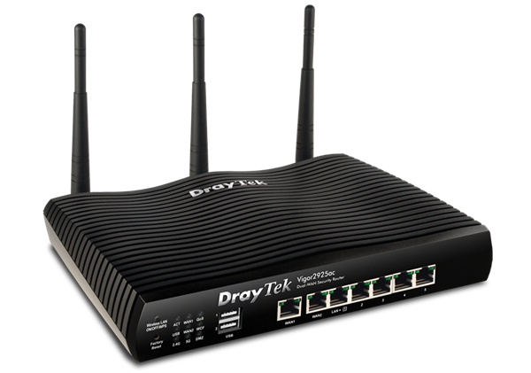 Dual-GigE WAN Router/Firewall, 802.11AC Wireless, IPSec & PPTP VPN, QoS, Gigabit WAN and LAN ports