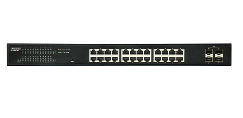 24-Port 10/100/1000 Mbps (Gigabit) Managed Switch with 4 SFP, Fanless