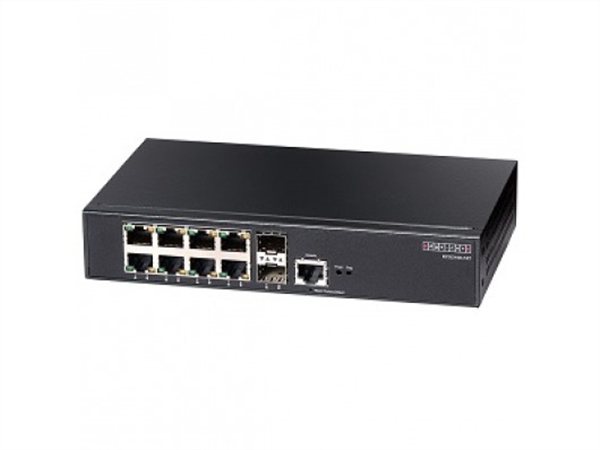 8-Port 10/100/1000 Mbps (Gigabit) Managed Switch with 2 Gigabit SFP slots