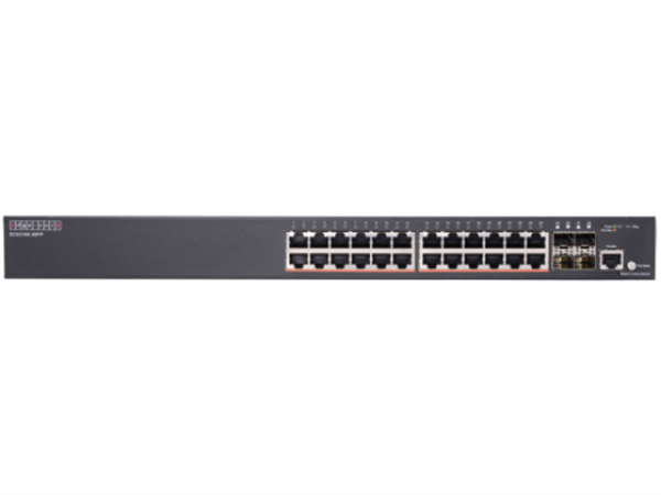 24-Port Gigabit Managed PoE Switch, 4 SFP, 802.3af / 802.3at PoE, 384W