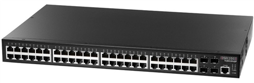 52-Port Managed PoE+ Switch, 48 x GigE RJ45 and 4 x GE SFP