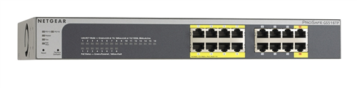 ProSAFE 16-port Gigabit Smart Ethernet Switch with PoE and PD Ports