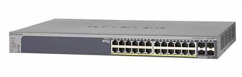 24-Port Gigabit Managed Switch, 4 SFP, 802.3at PoE+, 190W