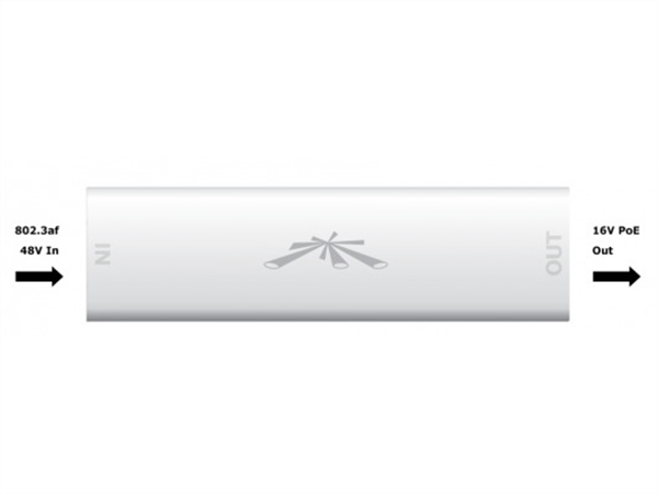 802.3af PoE Indoor 18V convertor. Transform any Ubiquiti POE device into a fully 48V 802.3af compliant product
