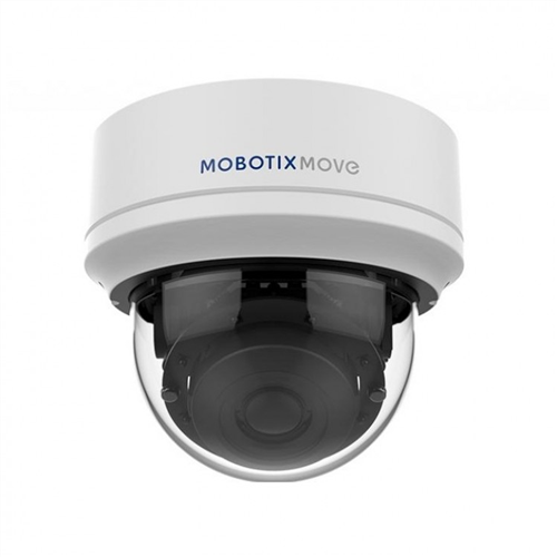 Outdoor Day/Night Dome Camera, Varifocal Lens, IR LED (30m), 4MP Mobotix 'Move' Series IP Camera