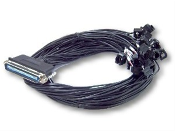 Telco connector, RJ-21 to 24 x RJ-45 cable with heat shrink tube, 1.5m