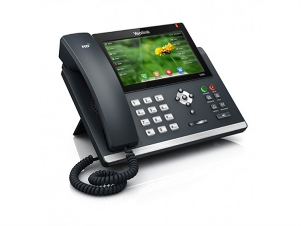 IP phone, Dual Gigabit Ethernet, 7in. 800 x 480-pixel color touch screen with backlight, PoE, (AC Adapter optional)