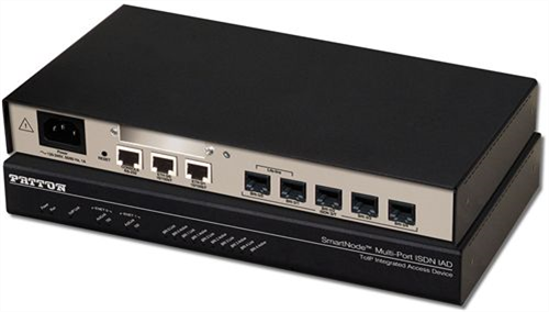 SmartNode Gateway-Router, 2 BRI, 4 FXS, 8 VoIP calls; 4 LAN/WAN Ethernet Ports, high-precision clock source