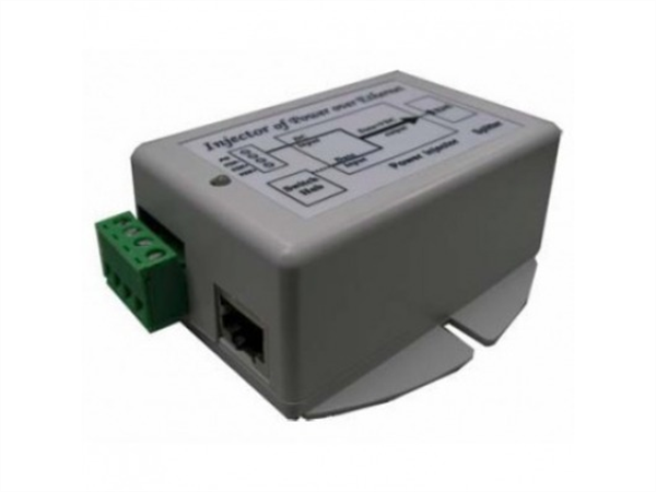 PoE Injector, Gigabit Ethernet, 9-36V DC Input, 48V DC 802.3af Output