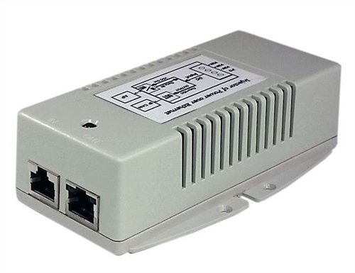 PoE Injector, 100Mbps Ethernet, Dual 802.3af/at Outputs, Surge Protect