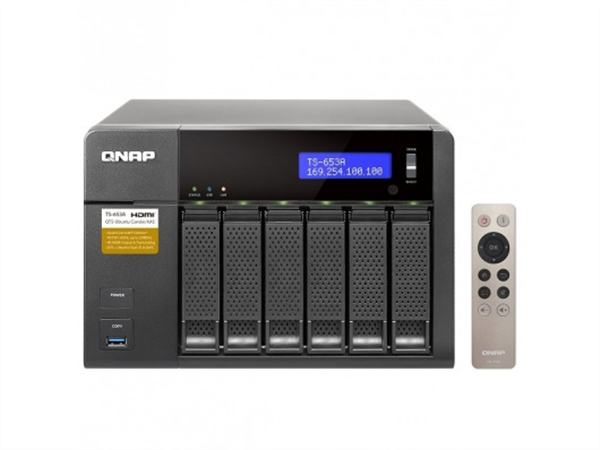 6 Bay SATA 6Gb/s NAS, Intel Celeron 1.6 GHz Quad Core CPU, 4GB DDR3L RAM, 4 x Gigabit Ethernet, Tower Chassis