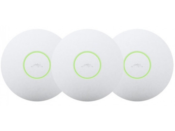 3-pack of Ubiquiti UniFi 802.11b/g/n 200mW AP, PoE included