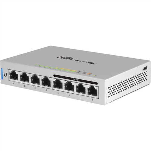UniFi Switch, 8 Gigabit Ethernet Ports, 4 x 802.3af PoE Ports