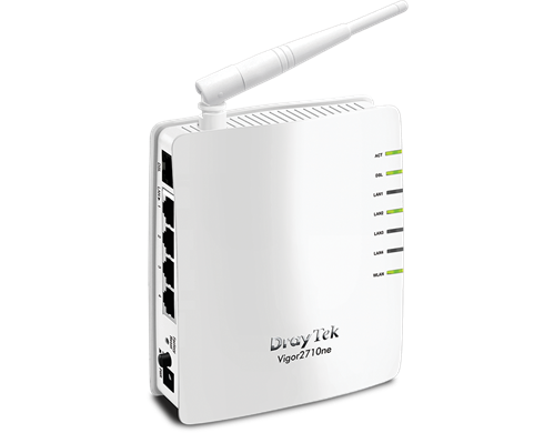 ADSL2+ Router, 4 LAN ports, PPPoE/ PPPoA Relay, 802.11b/g/n Wireless