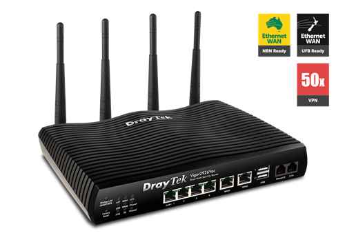 Dual-GigE WAN Router/Firewall, 802.11ac, VPN, VoIP (2 FXS, 1 PSTN)