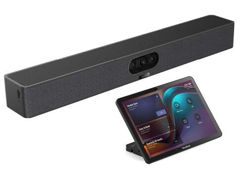 All-in-one Collaboration Bar for focus rooms, includes touch console