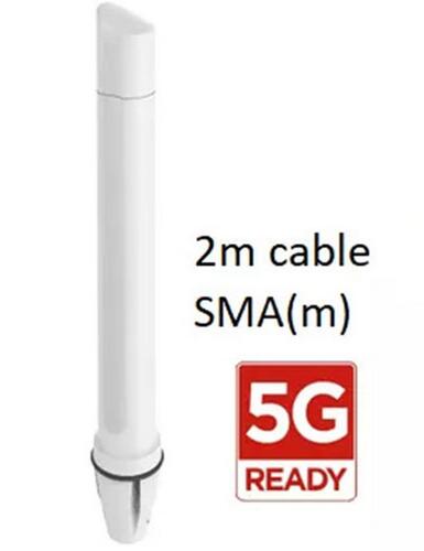 Marine Grade LTE Antenna, 410-3800MHz, 6.5/2.5dBi, 2m cable with SMA