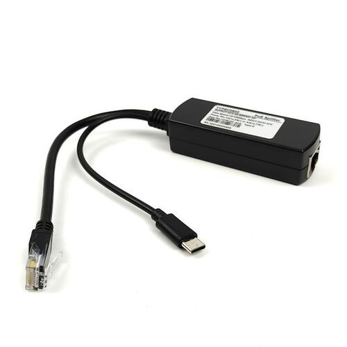 PoE Splitter 48V to USB-C, 5V 2A (to power USB-C devices with PoE)