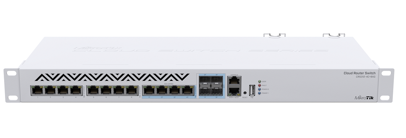 Cloud Router Switch, 8x 10G, 4x Combo 10G Ethernet/SFP+ ports