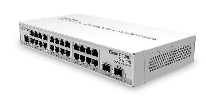 24-Port Gigabit Cloud Router Switch, 2 SFP+ ports, Desktop