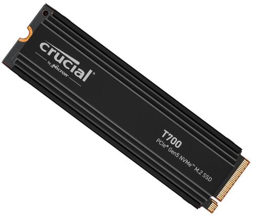 T700 1TB Gen5 NVMe SSD Heatsink - 11700/9500 MB/s R/W 600TBW 1500K IOPs 1.5M hrs MTTF