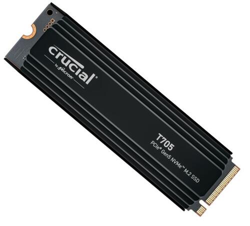 T705 2TB Gen5 NVMe SSD Heatsink - 14500/12700 MB/s R/W 1200TBW 1550K IOPs 1.5M hrs MTTF