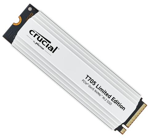 T705 2TB Gen5 NVMe SSD White Heatsink - 14500/12700 MB/s R/W 1200TBW 1550K IOPs 1.5M hrs MTTF