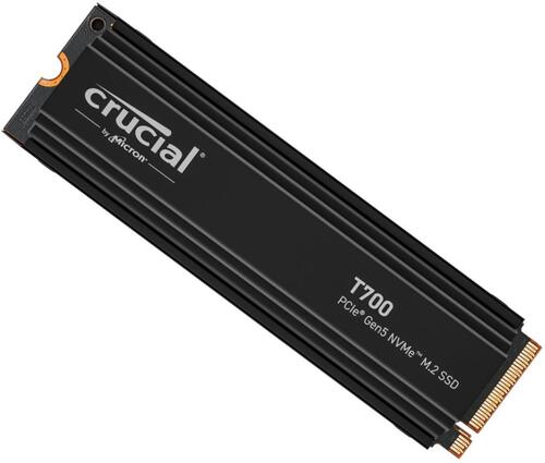 T700 4TB Gen5 NVMe SSD Heatsink 12400/11800 MB/s R/W 2400TBW 1500K IOPs 1.5M hrs MTTF