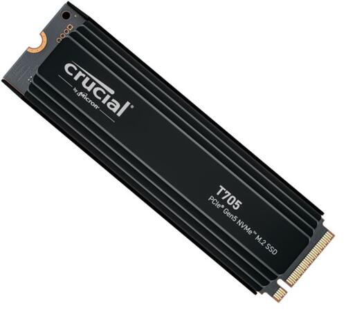 T705 4TB Gen5 NVMe SSD Heatsink - 14100/12600 MB/s R/W 2400TBW 1500K IOPs 1.5M hrs MTTF