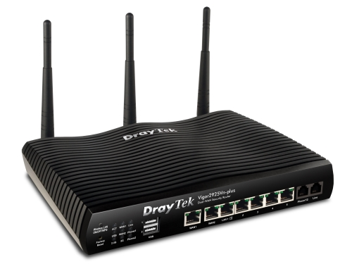 Dual-GigE WAN Router/Firewall, 802.11a/b/g/n Wireless, IPSec & PPTP VPN, QoS, Gigabit WAN and LAN ports, 2 x FXS (ATA) ports