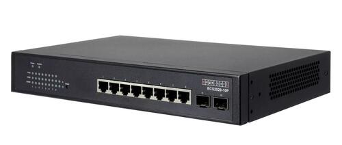 8-Port 10/100/1000 Mbps (Gigabit) Managed Switch, with 2 Gigabit SFP