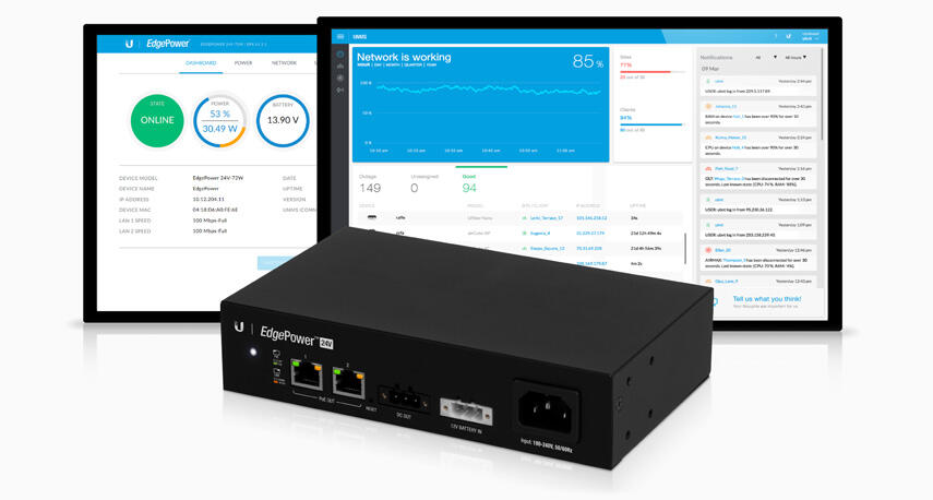 Managed 54V DC Power Supply With Battery Backup, Poe Ethernet | SnapperNet