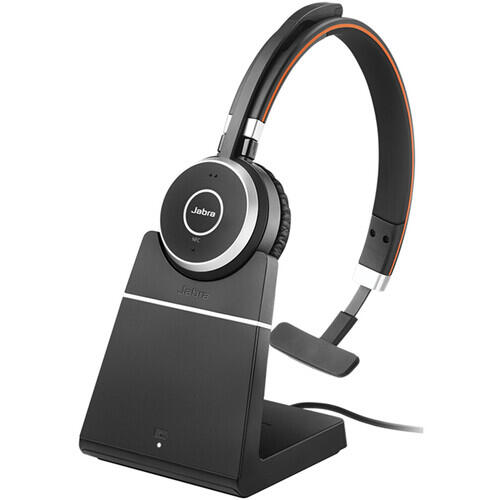Evolve 65+ Mono Headset, Long Range Wireless, MS, with Charge Stand