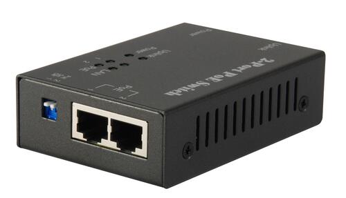 3-Port 802.3af/at PoE+ Switch, 2 PoE Outputs, 90W Total PoE Output