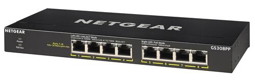 8-port Gigabit Ethernet Unmanaged Switch, 8 x PoE+ ports, 83W PoE