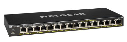 16-Port Gigabit Ethernet Unmanaged PoE+ Switch with FlexPoE (115W)