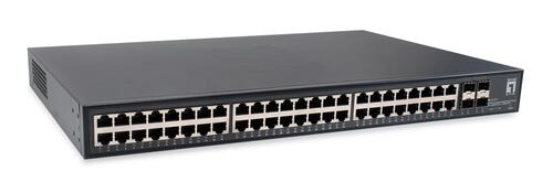 52-Port Gigabit Ethernet Switch, 48x 1GbE RJ45, 4x 10GbE SFP+