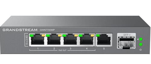 6-port 2.5Gbps Unmanaged PoE Switch, 5x 2.5G (4x PoE), 1x SFP+