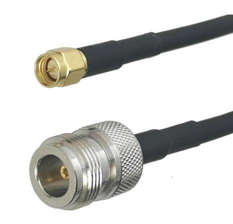 40cm RG58 Cable, N Female, SMA Male