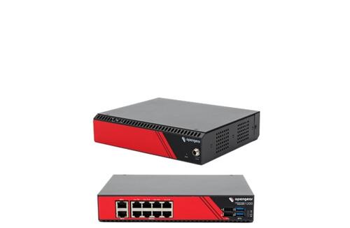 8 serial straight pinout, 2x 1GbE with SFP, x86 1.4GHz 4-core 2GB mem 16GB SSD, TPM 2.0, dual power input, no power adapter