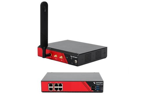 4 serial straight pinout, 2x 1GbE, x86 1.4GHz 4-core 2GB mem 16GB SSD, TPM 2.0, 4G LTE-A Pro Global, dual power input