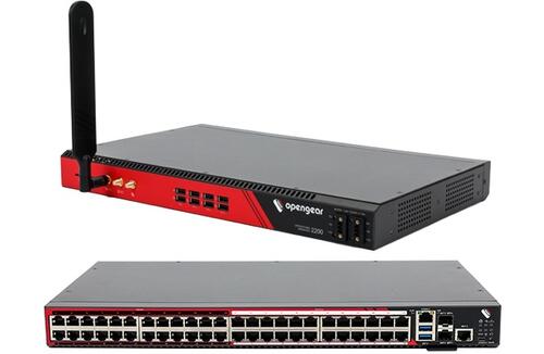 OM2224-24E-10G, 24 selectable serial ports + 24x 1GbE switch, 10GbE SFP+, Docker Support, TPM 2.0, 4G LTE-A Pro, Dual DC