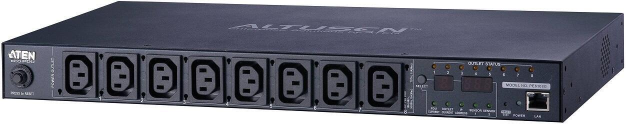 8-Outlet 1U Metered & Switched eco PDU, 10A, 8 x C13