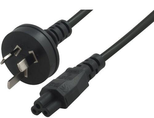 1m Power Cable, 3-Pin to Clover (IEC 320 C5) Female Connector
