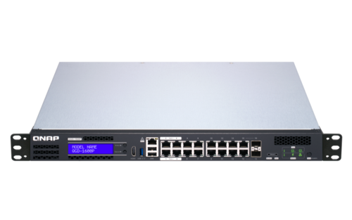 Hybrid PoE switch/NAS that enables NVR, router, AP controller, etc