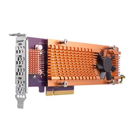 Dual M.2 PCIe SSD expansion card; supports up to two M.2 2280/22110 form factor M.2 PCIe