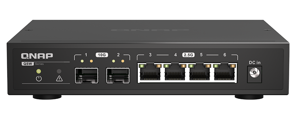 10Gb Ethernet Switch, 2 x 10GbE SFP+, 4 x 1GbE/2.5GbE RJ45 ports