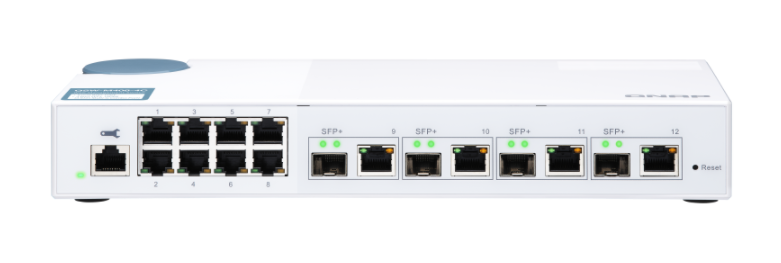 12-port 10GbE Managed Switch, 4x 10GbE SFP+/RJ45, 8x 1GbE (RJ45)
