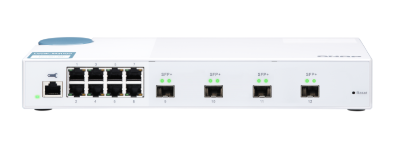 12-port 10GbE Managed Switch, 4x 10GbE SFP+, 8x 1GbE (RJ45)