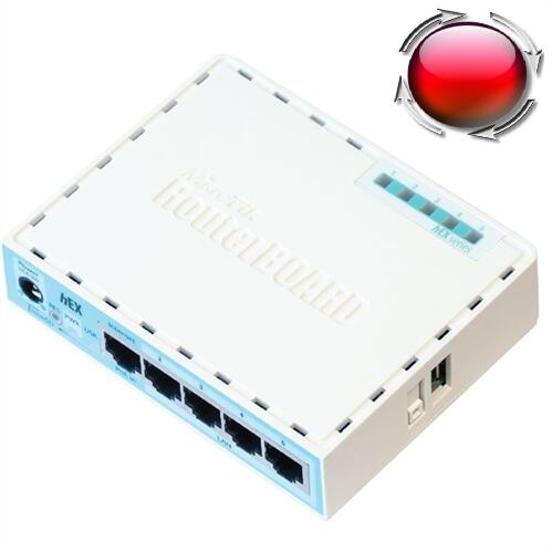 hEX Five port Gigabit SOHO Router, Dude Server package
